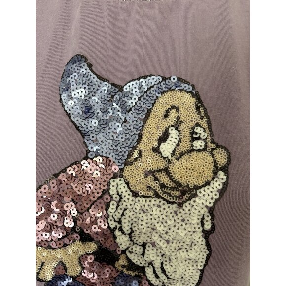 Bashful BOSHFUL Snow White & 7 Dwarfs Glitter Sequin T-Shirt Y2K - Picture 5 of 11
